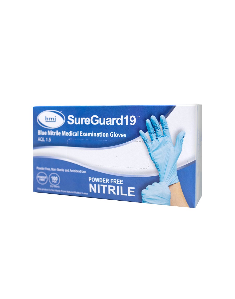 SureGuard19 Blue Nitrile Medical Examination Gloves